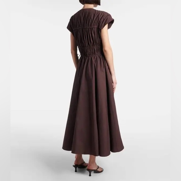 NWT TOVE Ceres Gathered Midi Dress in Brown
Size X-Large (FR 42/UK 14) - Picture 3 of 15